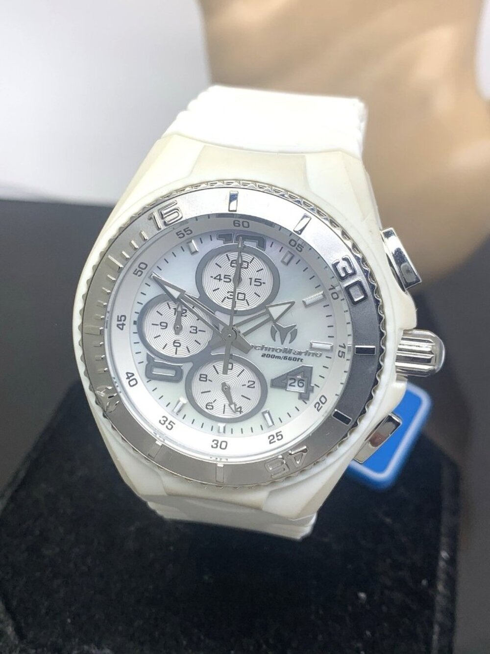 Technomarine Women's Watch TM-115293 Quartz MOP Dial White Rubber Strap 40mm